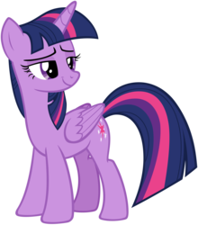 Size: 5595x6365 | Tagged: safe, artist:andoanimalia, twilight sparkle, alicorn, pony, the point of no return, absurd resolution, female, folded wings, lidded eyes, mare, simple background, smiling, solo, transparent background, twilight sparkle (alicorn), vector, wings