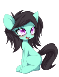 Size: 2125x2750 | Tagged: safe, artist:an-m, oc, oc only, oc:dakara, earth pony, pony, blushing, female, high res, mare, open mouth, simple background, sitting, solo, transparent background