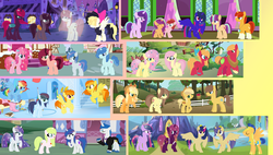 Size: 3860x2192 | Tagged: safe, artist:mlpmoonstar, artist:selenaede, applejack, big macintosh, caramel, fancypants, flash sentry, fluttershy, party favor, pinkie pie, rainbow dash, songbird serenade, spitfire, starlight glimmer, sunburst, tempest shadow, twilight sparkle, oc, oc:applefear, oc:bloody feather, oc:blue comet, oc:caramel apple, oc:diamond love, oc:fire cloud, oc:greenshy, oc:night comet, oc:night light, oc:party balloon, oc:pastel flower, oc:pastel pie, oc:rainbow star, oc:royal diamond, oc:song shock, oc:starburst, oc:sunlight star, oc:thunder cloud, oc:thunder shock, alicorn, earth pony, pegasus, pony, unicorn, g4, alicorn oc, alicornified, alternate hairstyle, bow, brother and sister, canterlot, carousel boutique, crown, curved horn, families, family, father and daughter, father and son, female, fluttershy's cottage, guard armor, hair bow, half-siblings, high res, horn, jewelry, lesbian, magical lesbian spawn, male, mother and daughter, mother and son, necklace, offspring, older, parent:applejack, parent:big macintosh, parent:caramel, parent:cheese sandwich, parent:double diamond, parent:fancypants, parent:flash sentry, parent:fluttershy, parent:party favor, parent:pinkie pie, parent:rainbow dash, parent:rarity, parent:soarin', parent:songbird serenade, parent:spitfire, parent:starlight glimmer, parent:sunburst, parent:sunset shimmer, parent:tempest shadow, parent:tree hugger, parent:twilight sparkle, parents:carajack, parents:cheesepie, parents:doubleshy, parents:flashlight, parents:fluttermac, parents:partypie, parents:rarihugger, parents:raripants, parents:shadowbird, parents:shimmerglimmer, parents:soarindash, parents:soarlight, parents:spitdash, parents:starburst, parents:tempestlight, princess, race swap, rainbow dash's house, regalia, shadowbird, ship:carajack, ship:flashlight, ship:fluttermac, ship:partypie, ship:spitdash, ship:starburst, shipping, siblings, sisters, sparkly mane, starlicorn, straight, sugarcube corner, sweet apple acres, tempest gets her horn back, tempesticorn, twilight sparkle (alicorn), twilight's castle, wall of tags