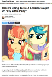 Size: 868x1285 | Tagged: safe, aunt holiday, auntie lofty, pony, g4, the last crusade, blanket, buzzfeed, clothes, drama, ear piercing, earring, female, jewelry, lesbian, mare, piercing, scarf, scootaloo's aunts drama, sweater, turtleneck