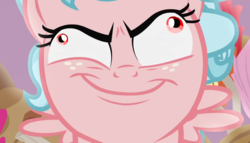 Size: 1400x800 | Tagged: safe, edit, edited screencap, screencap, cozy glow, pegasus, pony, frenemies (episode), g4, cozy glow is best facemaker, crazy face, derp, faic, female, filly, insanity, solo