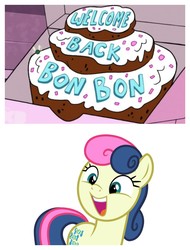 Size: 3106x4096 | Tagged: safe, bon bon, sweetie drops, earth pony, pony, g4, cake, food, namesake, star vs the forces of evil