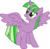 Size: 1920x1870 | Tagged: safe, artist:kamyk962, edit, vector edit, spike, twilight sparkle, alicorn, pony, ponyar fusion, g4, female, fusion, green eyes, green mane, mare, palette swap, princess twike, recolor, simple background, solo, spread wings, transparent background, twilight sparkle (alicorn), vector, wings