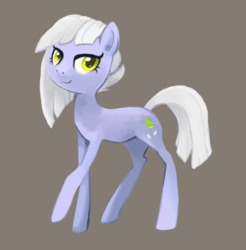 Size: 1132x1151 | Tagged: safe, artist:nightmare fuel, derpibooru exclusive, limestone pie, earth pony, pony, g4, female, lidded eyes, looking at you, mare, simple background, smiling, solo, when she smiles