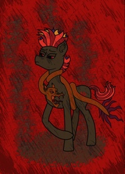 Size: 776x1080 | Tagged: safe, artist:keshakadens, dragon, pony, abstract background