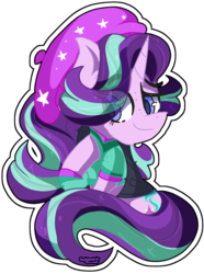 Size: 1280x1724 | Tagged: safe, artist:jxst-starly, starlight glimmer, pony, unicorn, equestria girls, equestria girls specials, g4, my little pony equestria girls: mirror magic, beanie, clothes, colored pupils, cute, equestria girls ponified, eye clipping through hair, female, glimmerbetes, hat, mare, ponified, simple background, solo, transparent background
