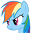 Size: 45x47 | Tagged: safe, rainbow dash, pony, g4, female, picture for breezies, solo