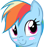 Size: 44x47 | Tagged: safe, rainbow dash, pony, g4, female, picture for breezies, solo