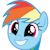Size: 50x50 | Tagged: safe, rainbow dash, pony, g4, female, grin, picture for breezies, smiling, solo