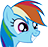 Size: 48x47 | Tagged: safe, rainbow dash, pony, g4, female, grin, picture for breezies, smiling, solo