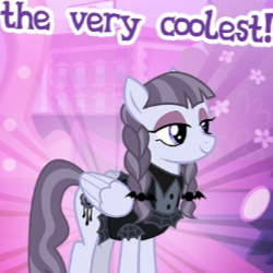 Size: 250x250 | Tagged: safe, gameloft, inky rose, pegasus, pony, g4, cool, cropped, female, lidded eyes, mare, meme, smiling, solo, wow! glimmer