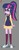 Size: 437x1130 | Tagged: safe, alternate version, artist:kora kosicka, sci-twi, twilight sparkle, equestria girls, g4, my little pony equestria girls: friendship games, alternate clothes, clothes, crystal prep academy uniform, cute, glasses, ponytail, school uniform, shoes, skirt, smiling, socks