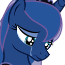 Size: 128x128 | Tagged: safe, artist:j5a4, princess luna, pony, g4, cropped, crying, emoticon, female, png, simple background, solo, transparent background