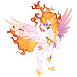 Size: 2048x2048 | Tagged: safe, artist:secretshack, nightmare star, pony, g4, high res, simple background, solo, spread wings, transparent background, wings