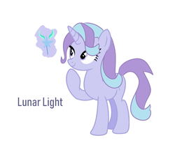 Size: 700x583 | Tagged: safe, artist:kirstenedition, oc, oc only, oc:lunar light, pony, unicorn, female, magical lesbian spawn, mare, offspring, parent:starlight glimmer, parent:trixie, parents:startrix, simple background, solo, white background