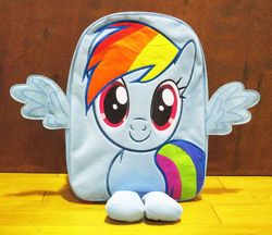 Size: 700x606 | Tagged: safe, rainbow dash, g4, backpack, irl, merchandise, photo