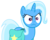 Size: 4000x3198 | Tagged: safe, artist:keronianniroro, trixie, pony, unicorn, g4, my little pony: friendship is magic, student counsel, angry, bag, female, horn, madorable, meme, saddle bag, simple background, solo, special eyes, transparent background, trixie is not amused, unamused, vector