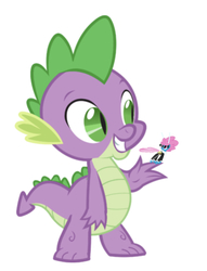 Size: 750x982 | Tagged: safe, edit, editor:undeadponysoldier, seabreeze, spike, breezie, dragon, g4, breezie on finger, clothes, confused, crack shipping, cute, daaaaaaaaaaaw, diabreezies, gay, happy, infidelity, male, ship:spreeze, shipping, simple background, smiling, white background