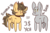 Size: 4500x3000 | Tagged: safe, artist:soupyfox, oc, oc only, oc:reese, alicorn, earth pony, pegasus, pony, unicorn, chibi, colored, commission, flat colors, simple background, solo, transparent background, your character here