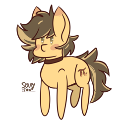 Size: 3000x3000 | Tagged: safe, artist:soupyfox, oc, oc only, oc:reese, earth pony, pony, chibi, choker, cute, fanart, gift art, high res, male, simple background, solo, transparent background, ych result