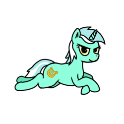Size: 1000x1000 | Tagged: safe, alternate version, artist:skelmach, part of a set, lyra heartstrings, pony, unicorn, g4, female, looking at you, prone, simple background, solo, white background
