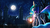 Size: 3840x2160 | Tagged: safe, artist:psfmer, princess celestia, pony, g4, 3d, 4k, banner, butt, castle, castle of the royal pony sisters, female, grass, high res, implied princess luna, lantern, magic, mare in the moon, moon, moonlight, plot, ruins, solo, source filmmaker, stars, wallpaper