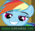 Size: 814x720 | Tagged: safe, derpibooru exclusive, edit, edited screencap, screencap, rainbow dash, pegasus, pony, derpibooru, g4, grin, meme, meta, smiling, trigger warning