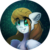 Size: 3500x3500 | Tagged: safe, artist:airfly-pony, oc, oc only, oc:scarlett drop, pony, rcf community, bust, cheek fluff, chest fluff, ear fluff, eye clipping through hair, female, high res, portrait, smiling, solo, wing fluff