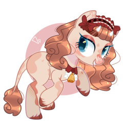 Size: 1280x1212 | Tagged: safe, artist:jxst-alexa, oc, oc only, oc:milka, cow pony, pony, bell, female, mare, simple background, solo, transparent background