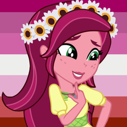 Size: 564x564 | Tagged: safe, edit, gloriosa daisy, equestria girls, g4, my little pony equestria girls: legend of everfree, female, headcanon, lesbian pride flag, lgbt headcanon, pride, pride flag, sexuality headcanon, solo