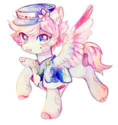 Size: 1280x1348 | Tagged: safe, artist:nitrogenowo, oc, oc only, pegasus, pony, clothes, hat, solo