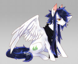 Size: 900x737 | Tagged: safe, artist:renciel, oc, oc only, oc:sky digit, pegasus, pony, clothes, scarf, solo