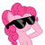 Size: 3368x3393 | Tagged: safe, artist:j-brony, pinkie pie, earth pony, pony, g4, female, high res, simple background, solo, sunglasses, transparent background, vector