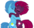 Size: 1186x962 | Tagged: safe, artist:徐詩珮, fizzlepop berrytwist, spring rain, tempest shadow, pony, unicorn, g4, my little pony: the movie, base used, broken horn, duo, eyes closed, female, horn, kiss on the lips, kissing, lesbian, mare, ship:springshadow, shipping, simple background, transparent background