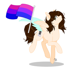 Size: 2784x2672 | Tagged: safe, artist:blackcloud2000, oc, oc only, pegasus, pony, base used, bisexual pride flag, female, high res, mare, pride, pride flag, simple background, solo, two toned wings, white background, wings