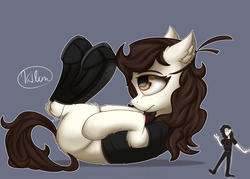Size: 2970x2130 | Tagged: safe, artist:avery-valentine, oc, oc only, oc:soul saver, earth pony, human, pony, clothes, high res, ponified, socks