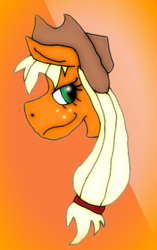 Size: 642x1025 | Tagged: safe, artist:goldentigeress14, applejack, earth pony, pony, g4, abstract background, female, mare, solo