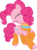 Size: 772x1036 | Tagged: safe, artist:mick-o-maikeru, pinkie pie, earth pony, pony, g4, clothes, eyes closed, female, mare, open mouth, scarf, simple background, smiling, socks, solo, transparent background