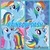 Size: 1800x1800 | Tagged: safe, artist:kittygemamazon23, rainbow dash, pegasus, pony, g4, art trade, collage, female, solo