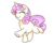 Size: 1024x850 | Tagged: safe, artist:gigandjett, sweetie belle, pony, unicorn, g4, blank flank, cute, diasweetes, eyes closed, female, filly, heart, hoof heart, simple background, solo, transparent background, underhoof