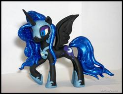 Size: 3864x2936 | Tagged: safe, artist:madponyscientist, nightmare moon, pony, g4, craft, high res, irl, photo, raised hoof, solo