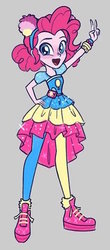 Size: 200x455 | Tagged: safe, artist:kora kosicka, pinkie pie, equestria girls, g4, my little pony equestria girls: better together, clothes, concept art, music festival outfit, pantyhose, shoes, sneakers