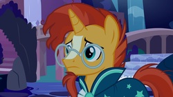 Size: 1920x1080 | Tagged: safe, screencap, sunburst, pony, unicorn, g4, student counsel, male, night, solo, stallion