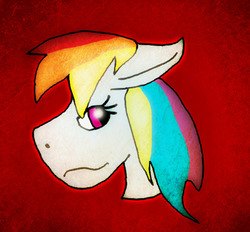 Size: 827x767 | Tagged: safe, artist:goldentigeress14, rainbow dash, pegasus, pony, g4, abstract background, female, solo