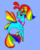 Size: 1080x1344 | Tagged: safe, artist:asiandra dash, princess skystar, rainbow dash, seapony (g4), g4, my little pony: the movie, colored wings, fin wings, fins, fusion, multicolored wings, princess rainbow dash, rainbow wings, recolor, seaponified, seapony rainbow dash, species swap, wings