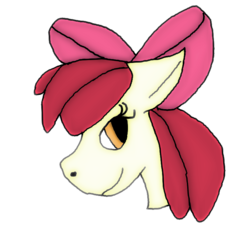 Size: 776x700 | Tagged: safe, artist:goldentigeress14, apple bloom, earth pony, pony, g4, apple bloom's bow, bow, female, hair bow, simple background, solo, transparent background