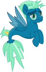 Size: 950x1500 | Tagged: safe, artist:cloudy glow, artist:dashiesparkle, sky stinger, seapony (g4), g4, male, movie accurate, seaponified, simple background, solo, species swap, transparent background