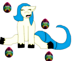 Size: 1797x1445 | Tagged: safe, artist:goldentigeress14, oc, oc only, oc:sunlight, earth pony, pony, easter, easter egg, holiday, simple background, solo, transparent background
