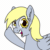 Size: 500x500 | Tagged: safe, artist:yakoshi, derpy hooves, pegasus, pony, g4, animated, female, mare, open mouth, simple background, smiling, solo, waving, white background