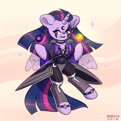 Size: 1500x1500 | Tagged: safe, artist:avonir, twilight sparkle, alicorn, pony, g4, clothes, crossover, female, looking at you, mare, moira, overwatch, solo, twilight sparkle (alicorn)
